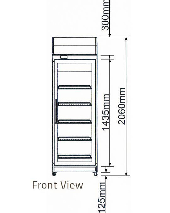 Tủ mát 1 cánh kiếng-Berjaya (1D/DC-S) - hinh 2