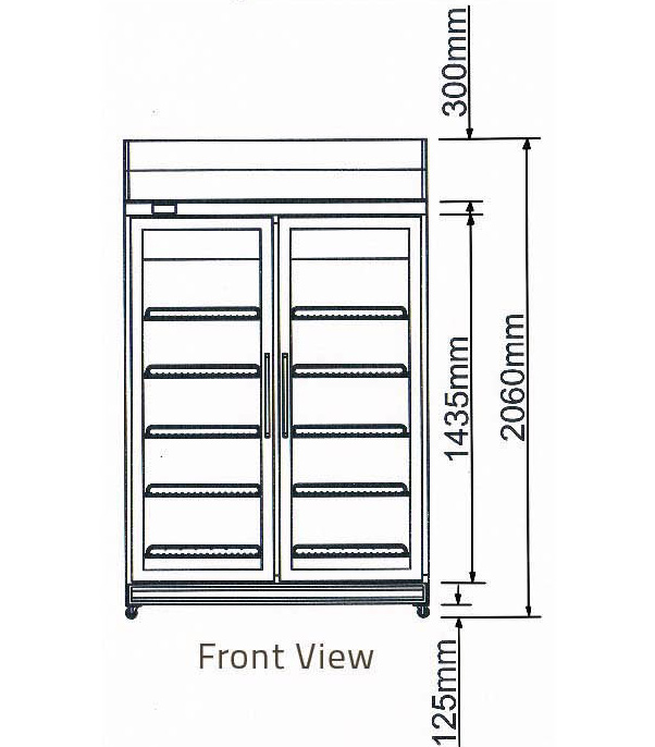 Tủ mát 2 cánh kiếng-Berjaya (2D/DC-S) hinh 2