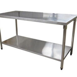 Ban inox có kệ dưới