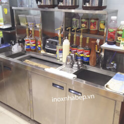 Quầy pha chế trà sữa inox 304 cao cấp